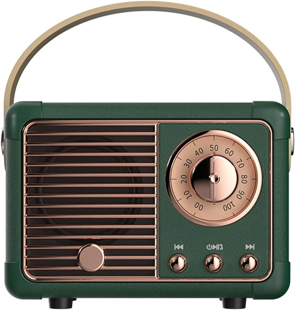 Retro bluetooth luidspreker - vintage luidspreker met klassieke antieke stijl - luid volume - draadloze Bluetooth 5.0-verbinding - bluetooth luidsprekers boxen - groente — afbeelding 1