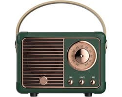 Retro bluetooth luidspreker - vintage luidspreker met klassieke antieke stijl - luid volume - draadloze Bluetooth 5.0-verbinding - bluetooth luidsprekers boxen - groente