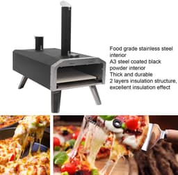 Ohana DT - Pizzaoven - Pizza Oven Buiten - Draagbaar - Houtgestookt - RVS - Tot 540C - Voor De Liefhebbers Van Italiaanse Pizza — thumbnail 2