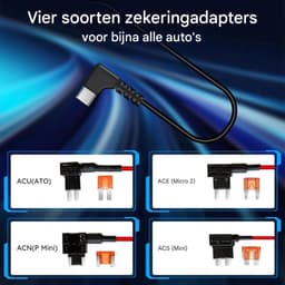 Gsedaox-Dascham Hardwire Kit-12-24V la Type-C 5V/2A-3.5mMultisize Hardware Kit Dashcam voor auto-Accustroom - Constante Voedin — thumbnail 4