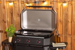 Cozze® G-800 Gas Plancha BBQ met Deksel - 3 Gasbranders - Grote BBQ Bakplaat voor Buiten Koken - 7,5 kW - Edelstaal/Zwart - Outdoor Cooking — thumbnail 2