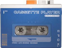 Bluetooth Auto Reverse Cassette Speler - Blauw — thumbnail 3