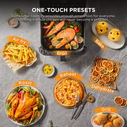 Midea Air fryer MF-CY85K - Large Air fryer with See Thru Window - XXL Airfryer - 8.5 L - 10 preset menu' s - Instelbare timer 1 tot 60 minuten - Doorkijkluik - Ingebouwde verlichting — thumbnail 7