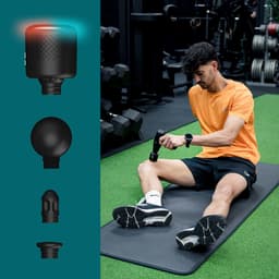 HoMedics Novo Hot and Cold Massagegun - 4 Opzetstukken - 6 Intensiteitniveaus - USB C Oplaadbaar - Inclusief Opbergcase - Voor en Na een Training - Fitness - Sporters - PGM45HC - Zwart — thumbnail 4