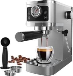 Espressomachine - Koffiezetapparaat - Koffiemachines - Grijs — thumbnail 1