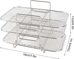Allecto Premium - Dubbele Airfryer Rack voor Airfryer Stand - Multifunctionele Dehydrator Racks met Meerdere Lagen. Voeg extra laag toe! — thumbnail 5