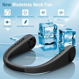 RFWR® Draagbare Nekventilator - Handsfree Bladloze Ventilator met 3 Snelheden en Oplaadbaar Ontwerp — thumbnail 5