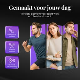 Fitbeats K505 - Noise cancelling oordopjes - draadloze oordopjes - Premium bluetooth oordopjes - Kras bestendig - Metalen zink case - 4 Ai microfoons - Geschikt voor Apple en Android - Sport oortjes - Bluetooth oordopjes — thumbnail 5