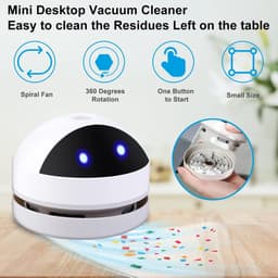 Crrynuo Desktop Stofzuiger - USB Draadloze Mini Stofzuiger - Draagbare Draadloze Mini Stofzuiger - Hoge Zuigkracht - 120 Minuten Gebruiksduur - Geschikt voor Desktop-Kantoor en Auto — thumbnail 5