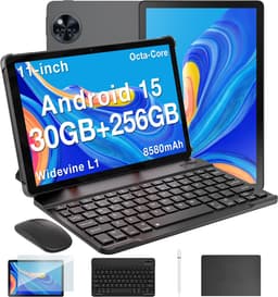 DOOGEE Tablet U11 Pro VIP - Tablette - 30GB RAM + 256GB ROM - 8580 mAh - 11 Inch 1080P 90 Hz - T7200 Octa Core - 13MP Camera - 5G WIFI - Face ID - 7.9 mm Metallic Body - Zwart — thumbnail 1