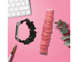 kwmobile elastisch bandje voor smartwatch - geschikt voor Samsung Galaxy Fit 3 - Horlogebandje van katoen - In poederroze