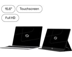 Screenmate® Lite Touchscreen Portable Monitor 15,6” - Draagbare Monitor met Beschermhoes - Extra Scherm Laptop - Draagbaar Beeldscherm - Zwart