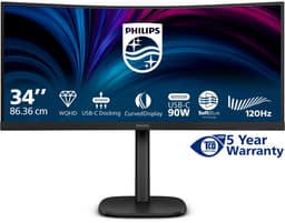 Philips 3000 series 34B2U3600C - Ultrawide USB-C Dock Monitor - 90w - RJ45 - Smart KVM - HDR400 - 34 inch — thumbnail 6