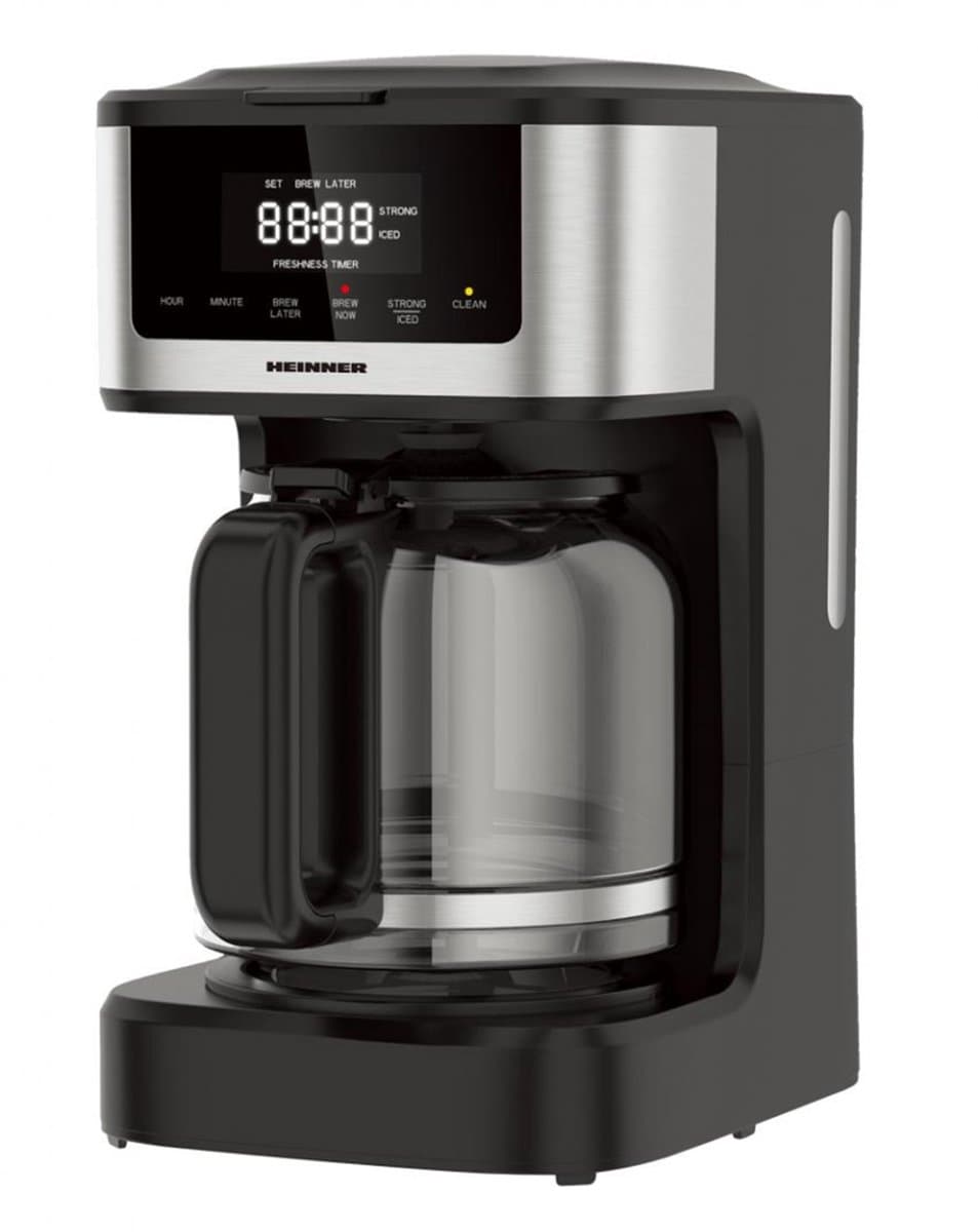 Heinner Digitale Koffiezetapparaat – 1,8 L – 900 W – 12 Koppen – Programmeerbare Timer – Touchbediening – Warm- en Koudzetfunctie – Zelfreinigend – Roestbestendig — afbeelding 1