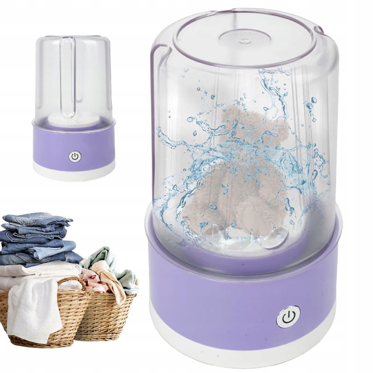Draagbare wasmachine voor ondergoed - Mini-wasmachine - Krachtige vlekverwijdering - Allround handscrubbing - Geschikt voor appartementen, slaapzalen, hotels en campings — afbeelding 1