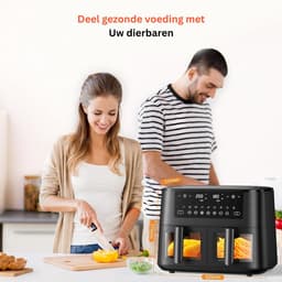 DailySupplies® Dubbele Airfryer XXXL - Duo Heteluchtfriteuse - Geschikt voor Accessoires - Zwart — thumbnail 2