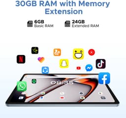 DOOGEE Tablet U11 Pro VIP - Tablette - 30GB RAM + 256GB ROM - 8580 mAh - 11 Inch 1080P 90 Hz - T7200 Octa Core - 13MP Camera - 5G WIFI - Face ID - 7.9 mm Metallic Body - Grijs — thumbnail 11