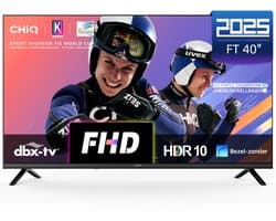 CHiQ L40FT - Smart TV 40 Inch - Full HD - Google TV - Randloos Metal Design - Dolby Audio - Nieuw
