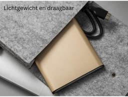 Harde Schijf Extern - Draagbare - 1TB Opslag - Beige — thumbnail 4