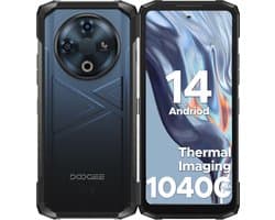 DOOGEE Fire 6 Thermisch ontgrendeld 4G robuuste smartphone 6,56" Batterij 10400 mAh 16GB + 256GB 50MP + 8MP,Blauw
