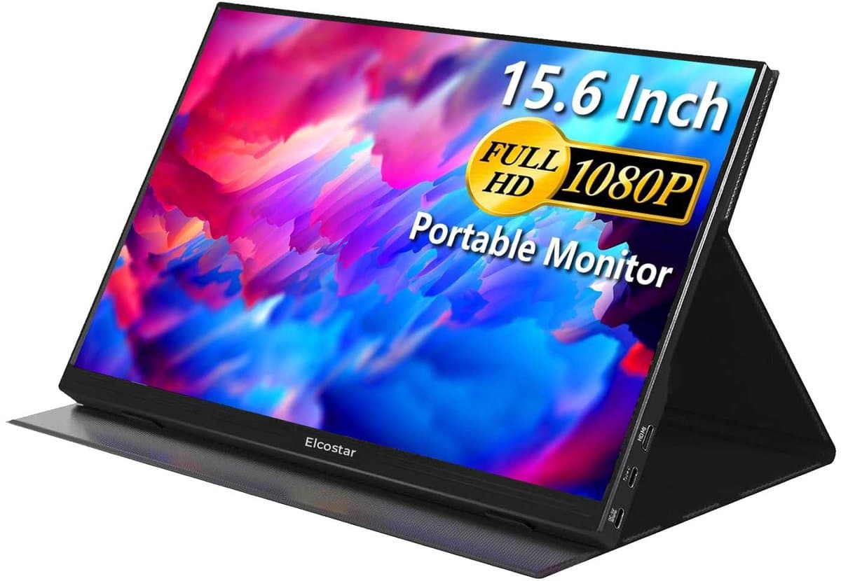 Elcostar Pro Portable Monitor 15.6 Inch - Full HD - IPS Beeldscherm - USB-C monitor - Draagbare Gaming Monitor - HDMI - 2025 model — afbeelding 1