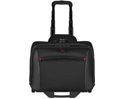 Wenger potomac laptop trolley - met draaggreep - laptop koffer met wieltjes - polyester - zwart