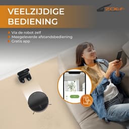 Zoef Robot Robotstofzuiger met dweilfunctie Jannie 4.1 2in1 - Robotstofzuiger - Vacuum cleaner - Dweilrobot - Dweilsysteem — thumbnail 5