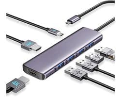 Docking Station Laptop 2x HDMI - Splitter Laptop - USB-C - Universeel