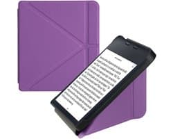 kwmobile e-reader hoesje geschikt voor Kobo Libra 2 hoes - Ereader flip case met standaard - E reader cover van kunstleer - In paars