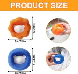 Allecto Plus - Herbruikbare Haarvangers voor Wasmachine - Anti-Klitten - 8 Stuks - Voor Honden en Katten - Wasnet - Anti-Haarbal - Epilator voor Dieren — thumbnail 3