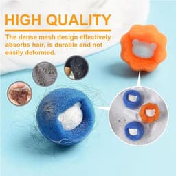 Allecto Plus - Herbruikbare Haarvangers voor Wasmachine - Anti-Klitten - 8 Stuks - Voor Honden en Katten - Wasnet - Anti-Haarbal - Epilator voor Dieren — thumbnail 5