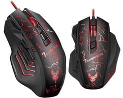 Bedrade Gaming Muis – RGB – Optische USB Computer Muis – 4 DPI Instelbaar tot 2400 – Ergonomisch – 7 Knoppen – Plug & Play – PC & Laptop