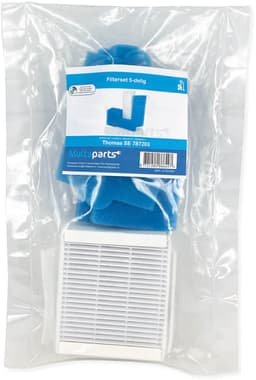 Multaparts® filterset 5-delig geschikt voor Thomas Twin XT & Cat & Dog XT serie | Vervanging voor 787241 | Set bestaat uit 3 schuimfilters, microfilter en lamellenfilter — thumbnail 2