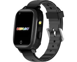 DEPLAY 4G KidsWatch Hero - GPS Horloge Kind - Smartwatch Kinderen - Kinderhorloge - Smartwatch Kind - Kinder Smartwatch - Zwart