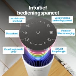 Coway Airmega 50 Luchtreiniger - Air Purifier – 120 m³/u - HEPA filter + koolstoffilter - Verwijdert tot 99,97% van fijne en ultrafijne deeltjes - Tegen stof, pollen, allergenen en geuren - Fluisterstil (18 dB) - ECARF gecertificeerd — thumbnail 9