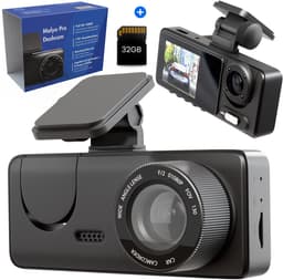 Dashcam Auto 3-Kanaals – Voor-, Binnen- & Achtercamera – Wifi – Incl. 32GB SD – Malya Pro — thumbnail 1