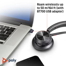 HP Poly Voyager 4310 Microsoft Teams Certified USB-A Headset + BT700 dongle — thumbnail 4
