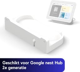 Wandhouder compatibel met Google Nest Hub (2e generatie) – Muurbeugel / wall mount – Wit – Standaard houder voor smart display — thumbnail 2