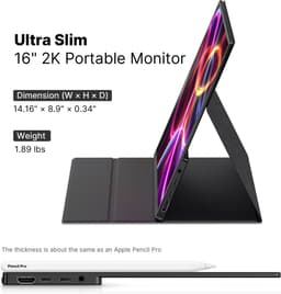 Mobile Pixels Fold QHD - Portable Monitor - 16 inch Monitor - QHD - Draagbaar Beeldscherm - Draagbare Monitor — thumbnail 2