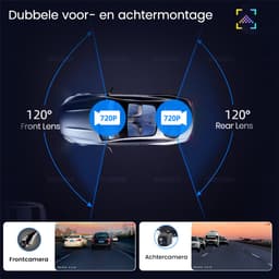 Junsun 1080P HD Auto DVR 170° Dashcam UHD WiFi en GPS-videorecorder Camera Mit 64-GB-geheugenkaart — thumbnail 4