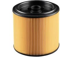 SQOON® Cilinderfilter geschikt voor Parkside PNTS 1500 C4 - Gelijk aan model: 91099009 - Met stalen binnenrooster en klemdeksel - Ø15 cm, 17,5 cm hoog - Past op o.a. Karcher, Rowenta, Metabo, Aquavac