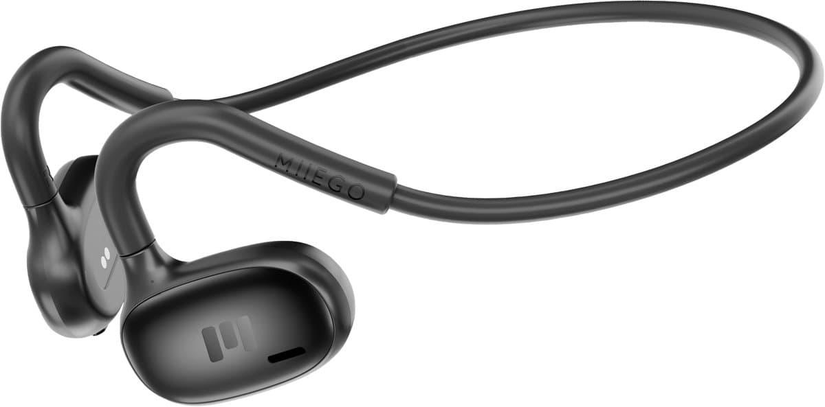 Miiego – openGo AL5 - Zwart - open ear - koptelefoon - sport koptelefoon - hardlopen - wandelen – fietsen - Man en Vrouw — afbeelding 1