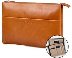Negotia Notion Folio 14 inch Cognac – Leren Laptophoes Heren – MacBook Pro 14 / Air 13 – Laptop Sleeve