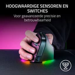 Razer Pro Click V2 Vertical - Draadloze Verticale Gaming Muis - Ergonomisch - RGB - Rechtshandig - Zwart — thumbnail 12
