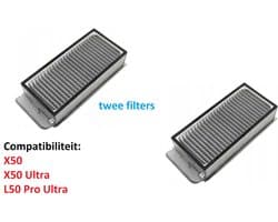 2 x HEPA-LUCHTFILTER - WASBAAR - compatibel met Dreame X50 / Ultra - Dreame L50 Pro / Ultra - Mova V50 Ultra - twee filters