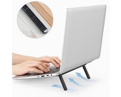 Opvouwbare Laptopstandaard I Laptop Stand I Opvouwbare Laptop Standaard I Kunststof I Inklapbare Standaard I Voor 10-17 Inch I Zwart