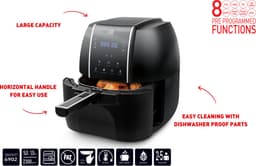 FRITEL Airfryer SnackTastic® 6902 XXL - Heteluchtfriteuse - 5 liter - 2300W - 8 Programma's - 2 tot 5 Personen -Digitaal Touchscreen - Openklapbare handgreep — thumbnail 5