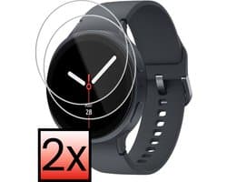 Screenprotector - 2 Stuks - Geschikt voor Samsung Galaxy Watch 8 (44 mm) - Extra Sterk - Tempered Glass - Gehard Glas - Beschermglas Screen Cover - Bescherm Protector voor Smartwatch