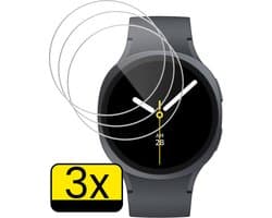 Screenprotector - 3 Stuks - Geschikt voor Samsung Galaxy Watch 8 (40 mm) - Sterk & Shockproof - Tempered Glass - Beschermglas Screen Cover - Gehard Glas - Bescherm Protector voor Smartwatch