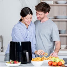 BLACK+DECKER - Heteluchtfriteuse - 5L - 8 Programma's - Antiaanbaklaag - Zwart - 1450W — thumbnail 2